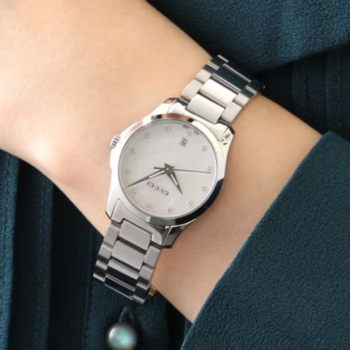 グッチ　時計　レディース　G-タイムレス　YA126542　マザーオブパール×シルバーステンレスベルト- 腕時計の通販ならワールドウォッチショップ
