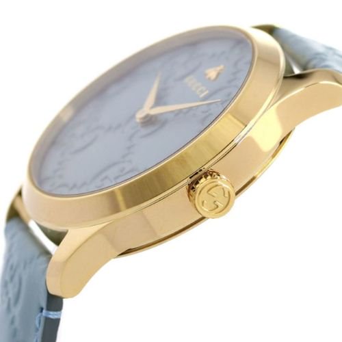 グッチ　時計　レディース　G-タイムレス　YA1264097　ブルーグレー×ブルーグレーレザーベルト- 腕時計の通販ならワールドウォッチショップ