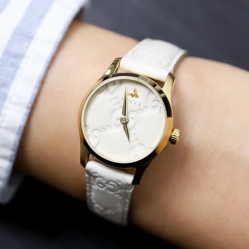 グッチ　時計　レディース　G-タイムレス　YA126580A　ホワイト×ホワイトレザーベルト- 腕時計の通販ならワールドウォッチショップ