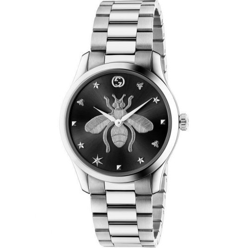 グッチ　時計　レディース　G-タイムレス　YA1264136　ブラック×シルバーステンレスベルト- 腕時計の通販ならワールドウォッチショップ
