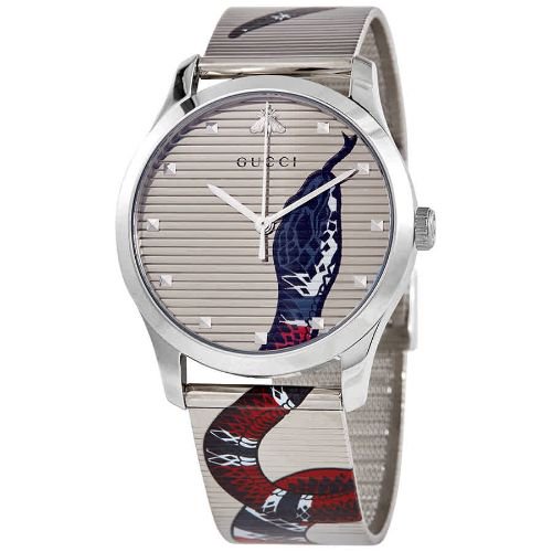 グッチ　時計　ユニセックス　G-タイムレス　YA1264123　シルバー×シルバーステンレスベルト- 腕時計の通販ならワールドウォッチショップ