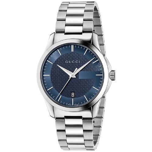 グッチ　時計　ユニセックス　G-タイムレス　YA126440　ブルー×シルバーステンレスベルト- 腕時計の通販ならワールドウォッチショップ