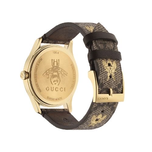 グッチ　時計　ユニセックス　G-タイムレス　YA1264068A　ブラウン×ブラウンキャンバスベルト- 腕時計の通販ならワールドウォッチショップ