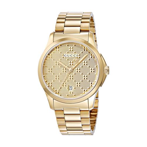 グッチ　時計　ユニセックス　G-タイムレス　YA126461A　イエローゴールド×ゴールドステンレスベルト- 腕時計の通販ならワールドウォッチショップ
