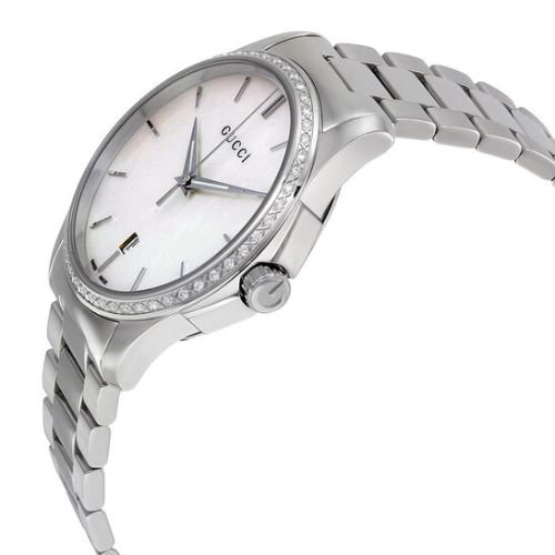 グッチ　時計　ユニセックス　G-タイムレス　YA126444　マザーオブパール×シルバーステンレスベルト- 腕時計の通販ならワールドウォッチショップ
