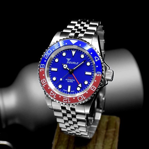 スクワーレ|Squale/時計/30 ATMOS Puffo GMT Ceramica/オートマチック/ブルーダイアル×ステンレスベルト-  腕時計の通販ならワールドウォッチショップ