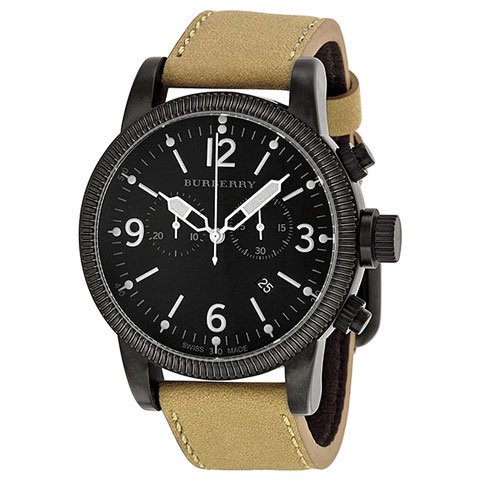 バーバリー 腕時計 メンズ エンデュランス BU7809 ブラック×タンレザー 