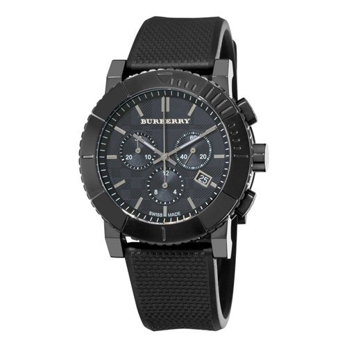 バーバリー 腕時計 メンズ BU2301 クロノグラフ ブラック×ブラック