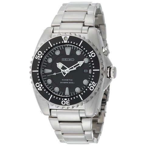 セイコー　逆輸入　ダイバーズウォッチ　SKA371 キネティック　ブラック×ステンレススチール - 腕時計の通販ならワールドウォッチショップ