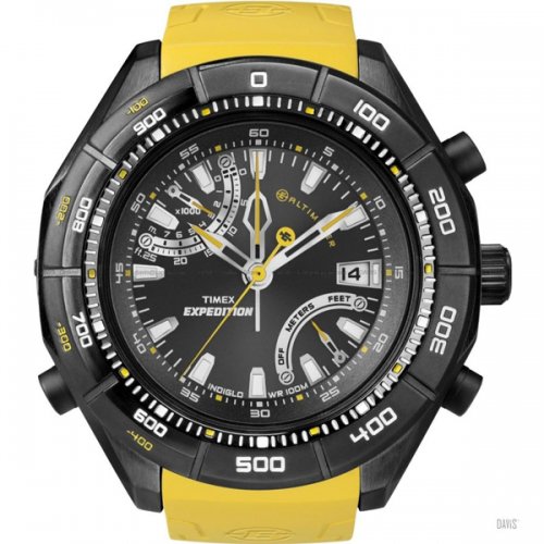 タイメックス　腕時計　エクスペディション T49796　E-アルティメーター　ブラック×イエローラバーベルト -  腕時計の通販ならワールドウォッチショップ