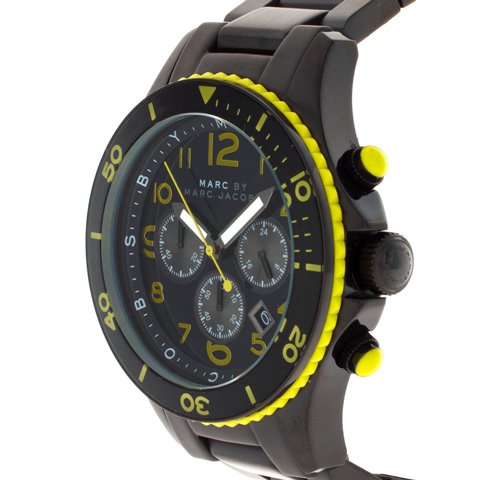 マークバイマークジェイコブス　腕時計　メンズ　ロック　MBM5026　オールブラック×イエロー - 腕時計の通販ならワールドウォッチショップ