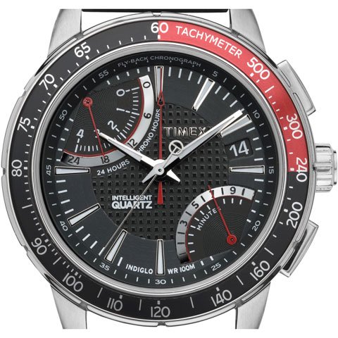タイメックス　腕時計　インテリジェントクオーツ　フライバック　クロノグラフ　T2N705　ブラックラバーベルト -  腕時計の通販ならワールドウォッチショップ