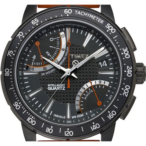 タイメックス　腕時計　インテリジェントクオーツ　フライバック　クロノグラフ　T2N707　オレンジラバーベルト -  腕時計の通販ならワールドウォッチショップ