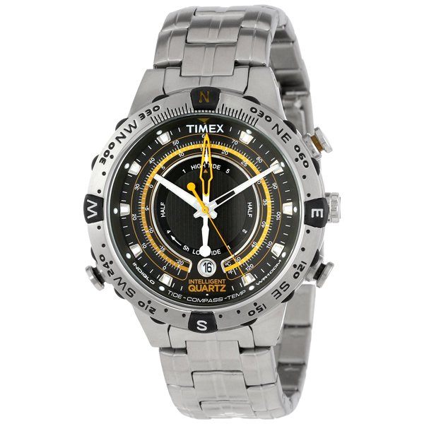 タイメックス　腕時計　インテリジェントクオーツ　タイドテンプコンパス　T2N738　ブラック×イエロー