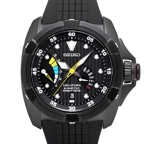 セイコー　逆輸入　ベラチュラ　キネティックダイレクトドライブ　SRH013P1　ブラックラバーベルト - 腕時計の通販ならワールドウォッチショップ
