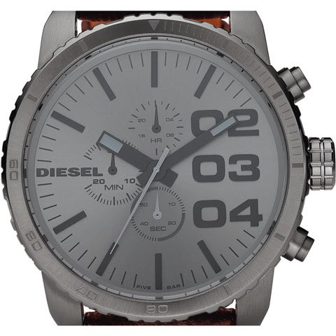 ディーゼル 腕時計 フランチャイズ DZ4210 ガンメタル×ブラウンレザー - 腕時計の通販ならワールドウォッチショップ