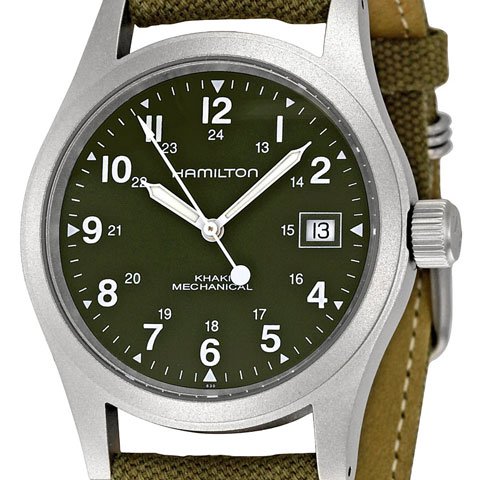 ハミルトン　腕時計　カーキフィールド　メカ　H69419363　モスグリーン - 腕時計の通販ならワールドウォッチショップ