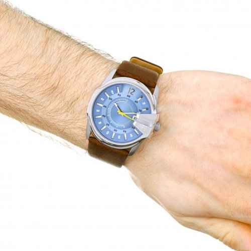 ディーゼル 腕時計 マスターチーフ DZ1399 ブルー×ブラウン - 腕時計の 