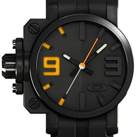 文字盤＝タンベージュ×ブラック絶版　OAKLEY オークリー ギアボックス　10-063 メンズ　腕時計