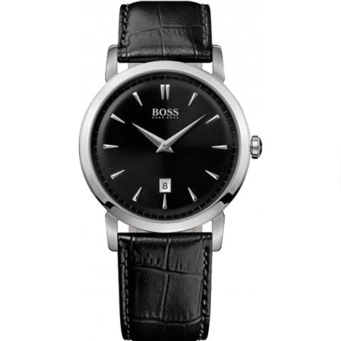 ヒューゴボス 腕時計 メンズ ブラック 1512637 ブラックダイヤル×ブラックレザーベルト - 腕時計の通販ならワールドウォッチショップ