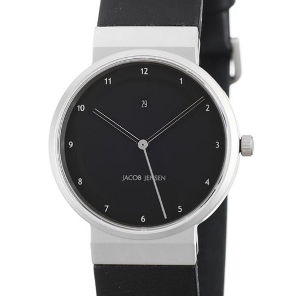 ヤコブイェンセン　時計　シルバー　ブラック　黒　モノトーン Amazon.co.jp: [ヤコブ・イェンセン] 腕時計 180 ブラック