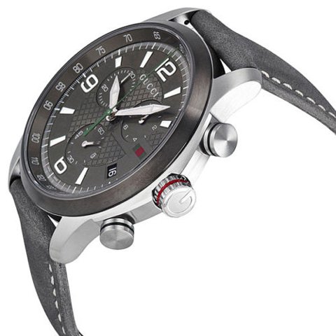 グッチ 腕時計 メンズ G-タイムレス スポーツ YA126242 グレーレザー - 腕時計の通販ならワールドウォッチショップ