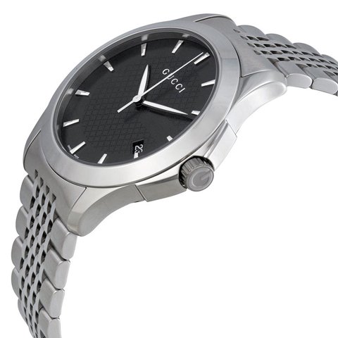 グッチ　腕時計　メンズ　G-タイムレス　YA126402　ブラック×シルバー - 腕時計の通販ならワールドウォッチショップ