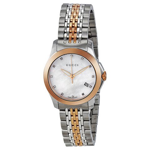 グッチ　腕時計　レディース　G-タイムレス　スモール　YA126514　マーザーオブパール×ツートン - 腕時計の通販ならワールドウォッチショップ