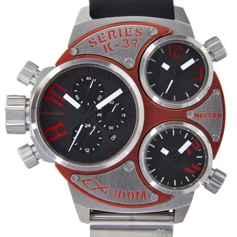 ウェルダー　腕時計　K37シリーズ　トリプルタイムゾーン　レッド - 腕時計の通販ならワールドウォッチショップ