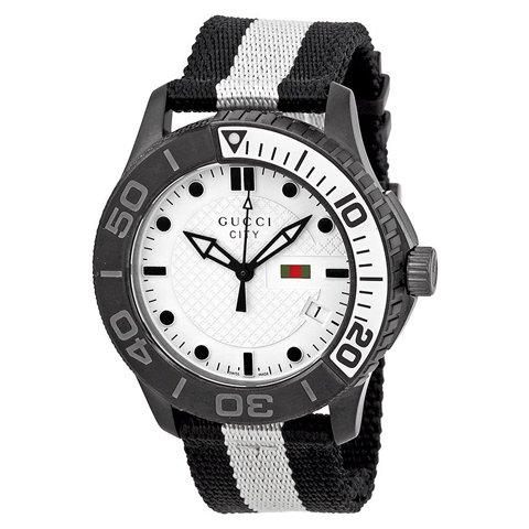 グッチ 腕時計 メンズ G-タイムレス YA126243 ホワイト×ブラック