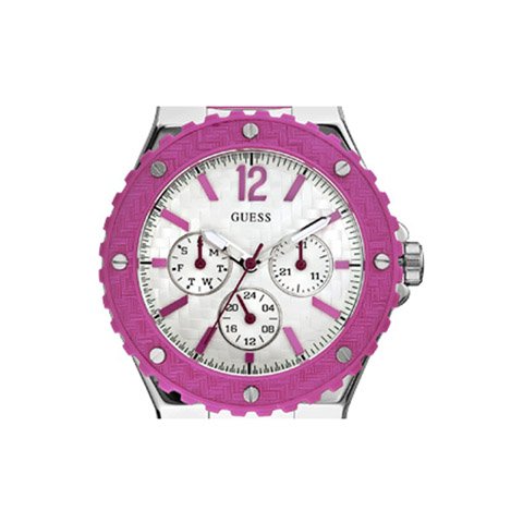 ゲス　腕時計　レディース　オーバードライブ　W90084L2　ホワイト×ピンク - 腕時計の通販ならワールドウォッチショップ