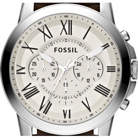 フォッシル　腕時計　メンズ　グラント　FS4735 　ベージュ×ブラウンレザー - 腕時計の通販ならワールドウォッチショップ