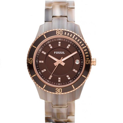 フォッシル　腕時計　レディース　ステラ　ES3090　ブラウン×ブラウン - 腕時計の通販ならワールドウォッチショップ