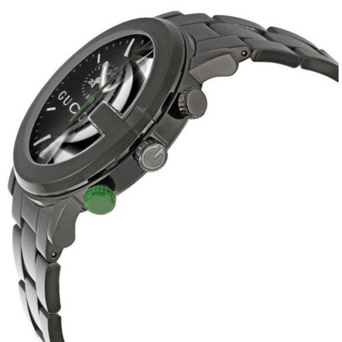 グッチ　腕時計　メンズ　101G　クロノグラフ　YA101331　ブラック×ブラック - 腕時計の通販ならワールドウォッチショップ