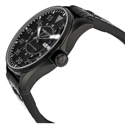 ハミルトン　腕時計　カーキアビエーション　パイロット　オート　H64785835　ブラック×ブラックレザー -  腕時計の通販ならワールドウォッチショップ - 腕時計の通販ならワールドウォッチショップ