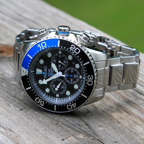 セイコー　ソーラー/逆輸入/SSC017P1/ブラック×ブルー - 腕時計の通販ならワールドウォッチショップ