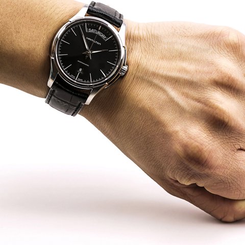 ハミルトン　腕時計　ジャズマスター　デイデイト　H32505731　ブラック×ブラックレザー - 腕時計の通販ならワールドウォッチショップ