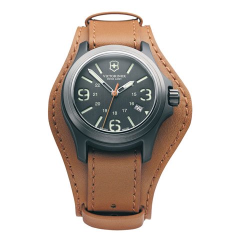 ビクトリノックス 腕時計 オリジナル グレー ブラウンレザーストラップ 腕時計の通販ならワールドウォッチショップ