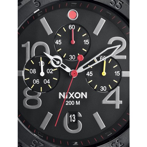 NIXON 48-20 CHRONO BLK/RED - 腕時計(アナログ)