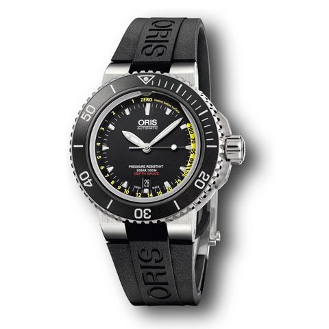 オリス　腕時計　アクイス　デプスゲージ　733-7675-4154RS　ブラック×ブラック - 腕時計の通販ならワールドウォッチショップ
