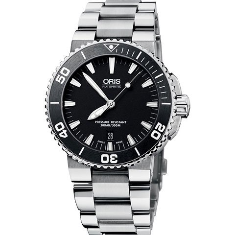 オリス 腕時計　アクイス　733-7653-4154MB　ブラック×シルバー - 腕時計の通販ならワールドウォッチショップ