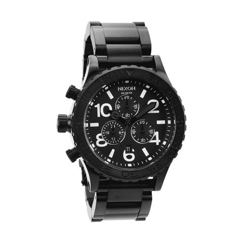 販売特注 nixon クロノ 42-20 腕時計 ブラック(文字:白) | artfive.co.jp