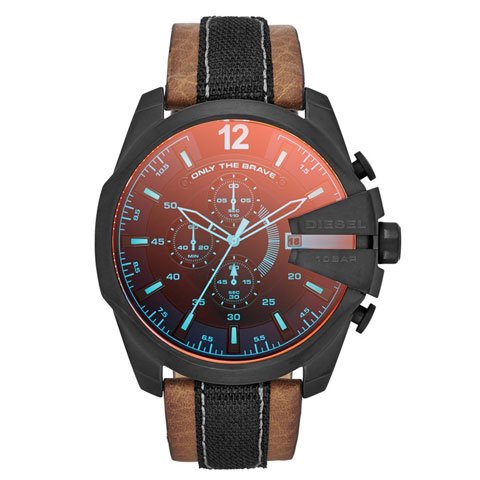 ディーゼル 腕時計 メガチーフ DZ4305 ブラックダイアル×ブラウン