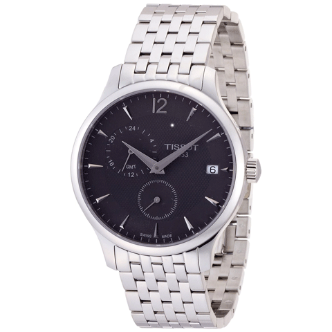 ティソ　腕時計　T-クラシック　トラディション　GMT　T0636391106700　アントラシート×シルバー -  腕時計の通販ならワールドウォッチショップ