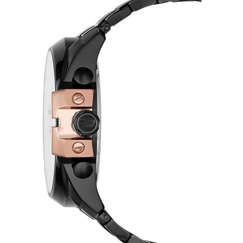DIESEL ディーゼル メガチーフ 腕時計 電池式 ブラック DZ-4309 メンズステンレススチールベゼル