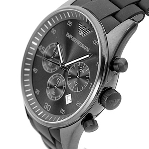 エンポリオアルマーニ　腕時計　タジオ　AR5889 ブラック×ブラック - 腕時計の通販ならワールドウォッチショップ