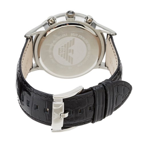バター濃いめエンポリオアルマーニ メンズ腕時計 クロノグラフ 革ベルト AR2447 新品
