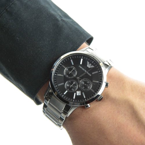 エンポリオアルマーニ/Emporio Armani腕時計/レナト/AR2434/ブラック×シルバー- 腕時計の通販ならワールドウォッチショップ