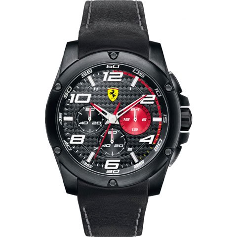 スクーデリア・フェラーリ 腕時計 パドック 0830030 ブラック×レッド