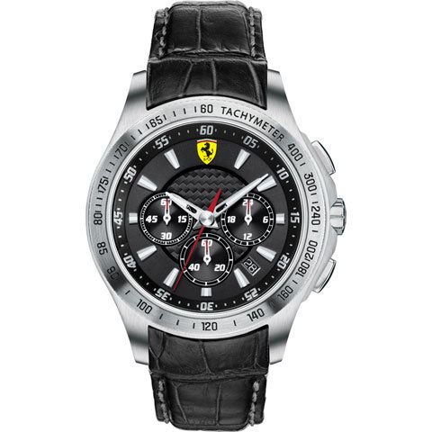 スクーデリア・フェラーリ 腕時計 スクーデリア 0830039 ブラック×ブラックレザーベルト - 腕時計の通販ならワールドウォッチショップ